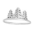 “In The Pines” Sterling Silver Tree Band Ring