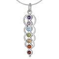 Rainbow Kundalini Chakra Sterling Silver Gemtone Pendant