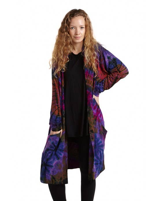 Long-Sleeve Tie-Dye Cardigan (TH-1187)