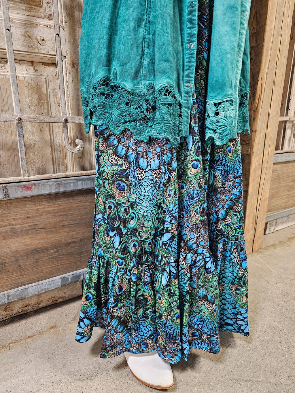 Handmade Vintage Lace Jacket- Emerald