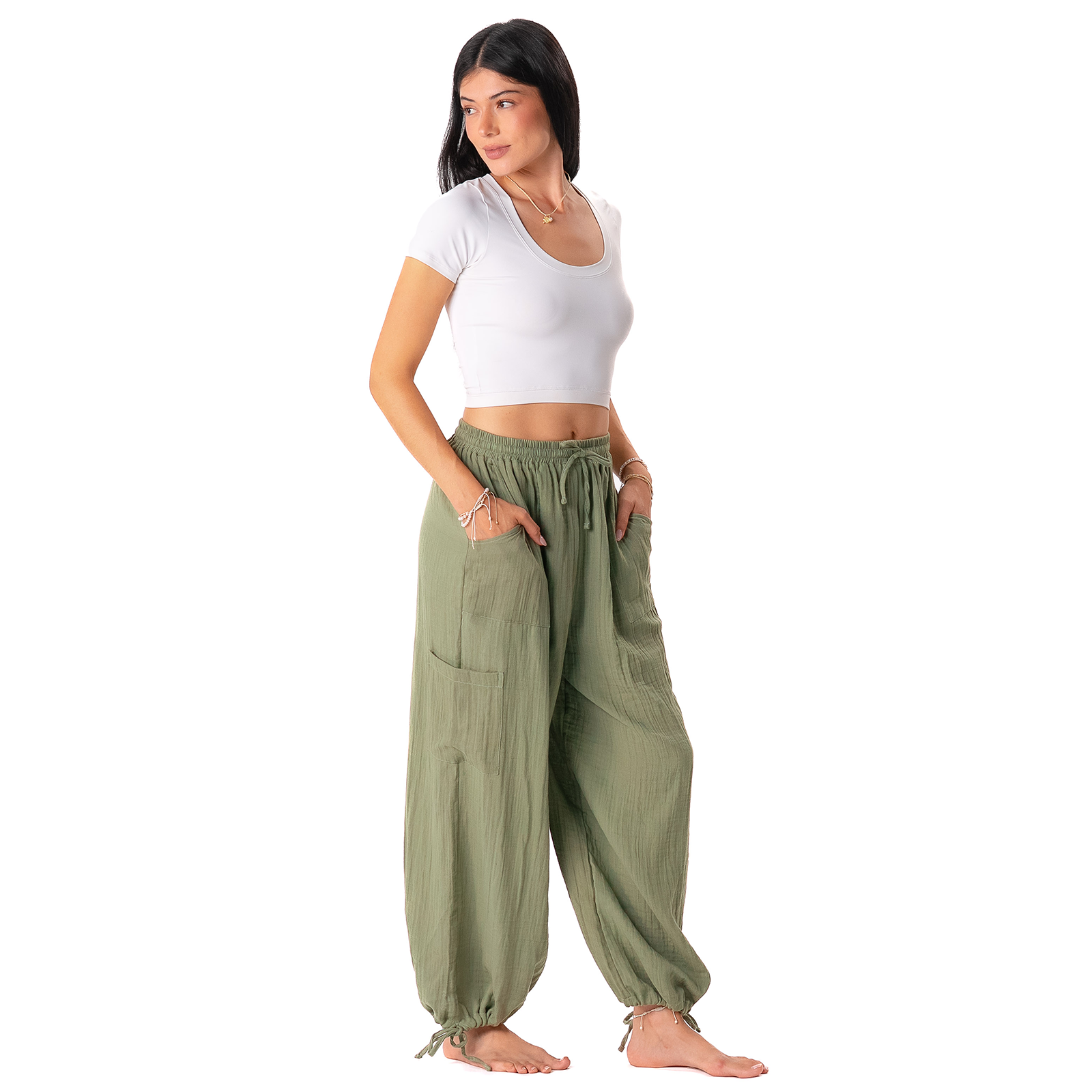 Seagrass Green Adventure Cargo Pants