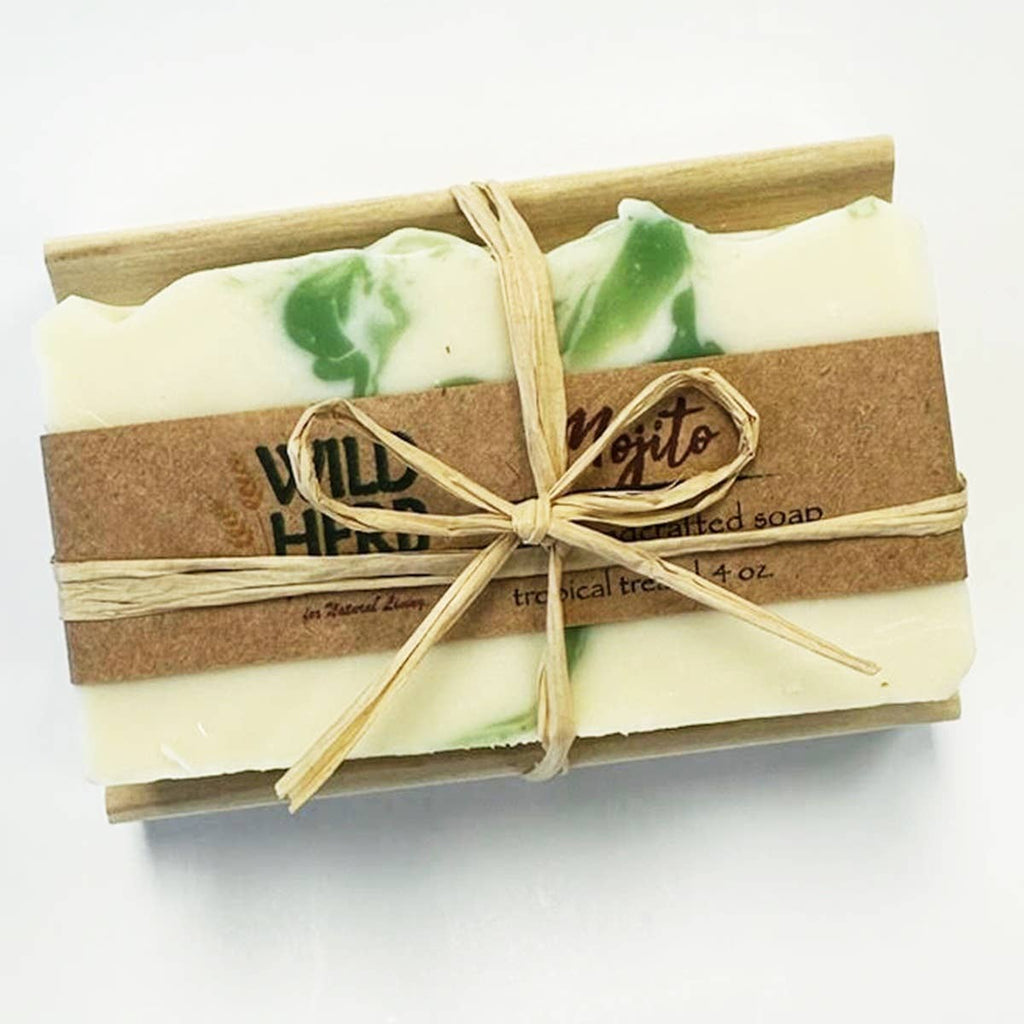 SOAP GIFT SET: Natural Soap Bar + Wood Dish