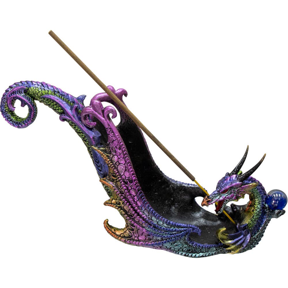 Purple Dragon with Sphere Incense Holder