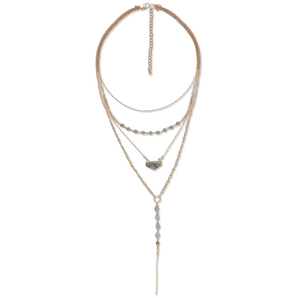 Layered Labradorite Necklace