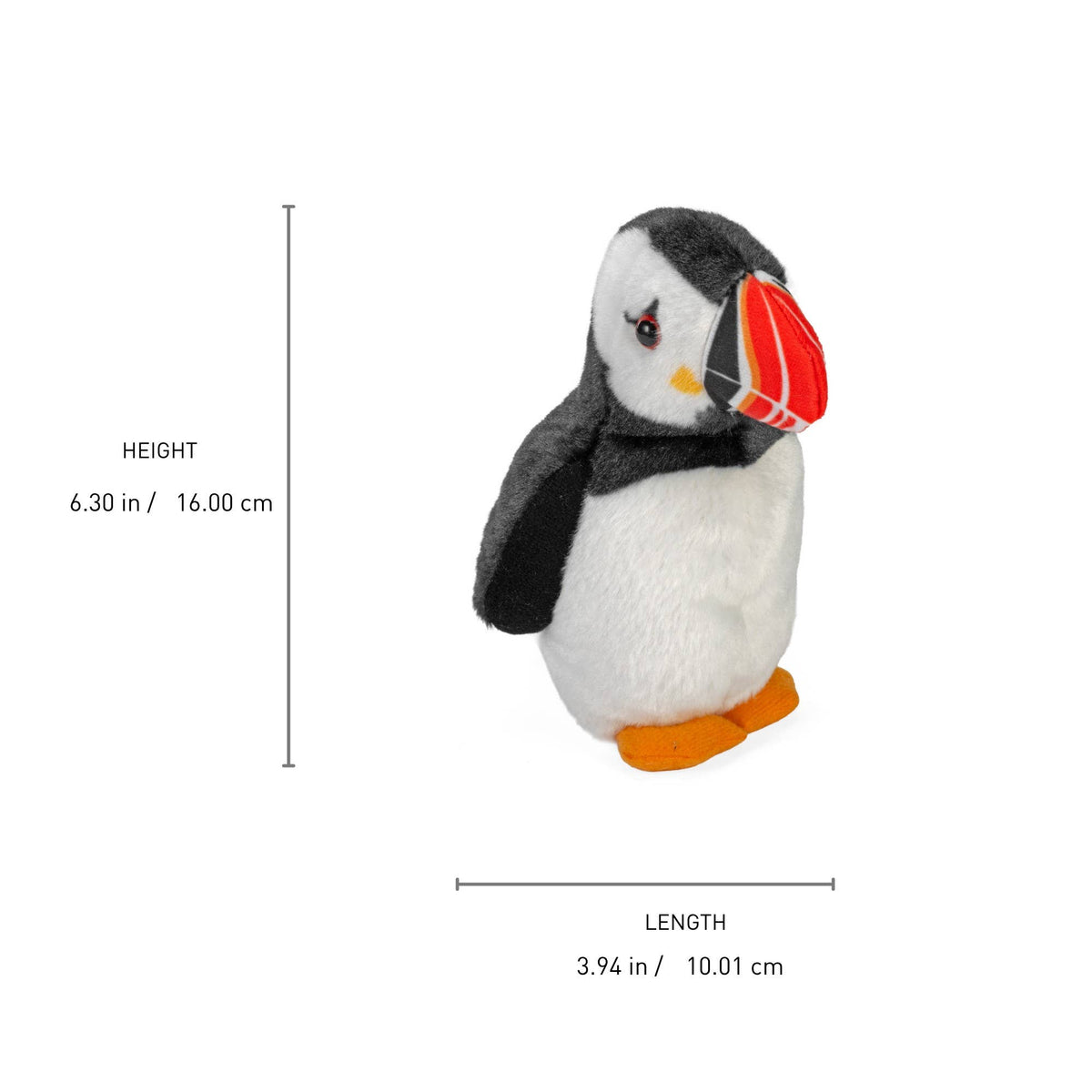 Audubon II Atlantic Puffin Stuffed Animal W Sound  5.5"