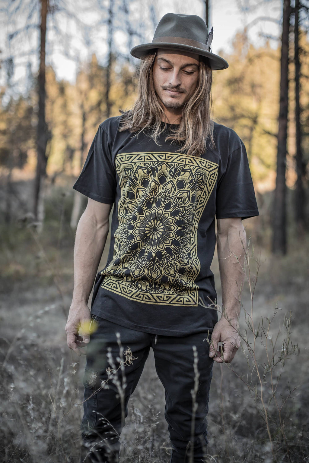 Abstraction Hemp Sacred Geometry Tattoo Dot Work Tee USA