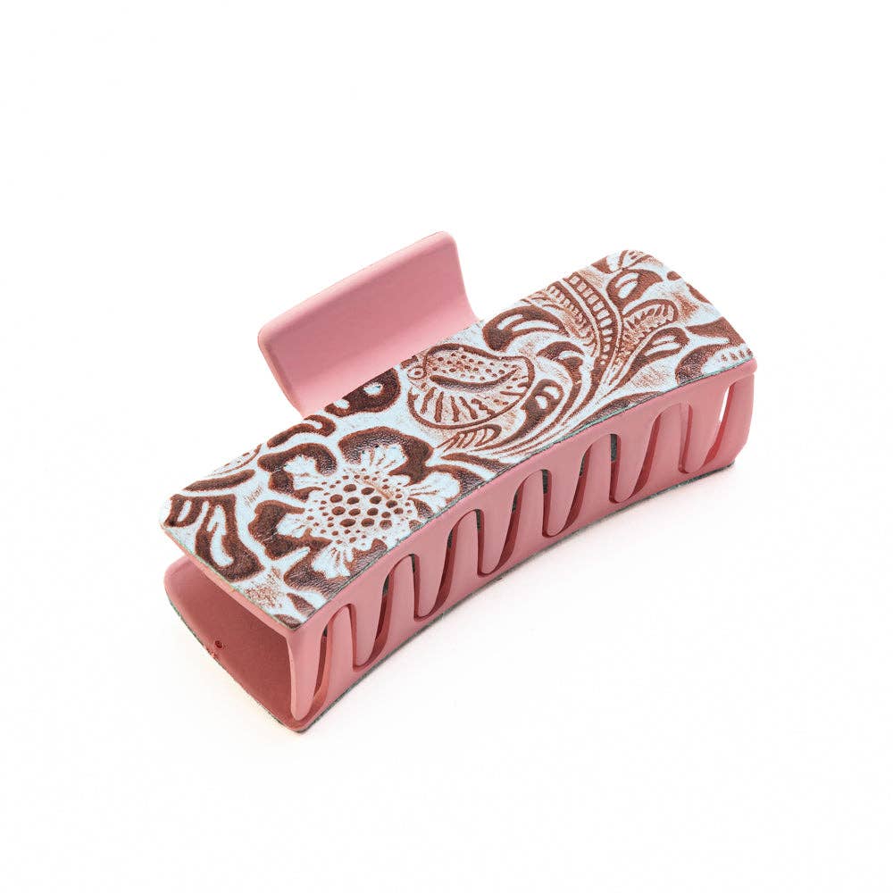 High Vista Hair Comb Clip In Pink & Brown