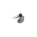 Tanvi Collection Ring - Silver with Malachite