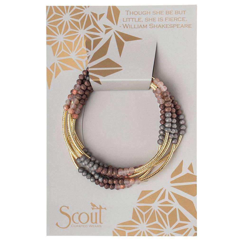 Scout Wrap: Matte Metallic Tri-Tone/Gold (Bracelet or Necklace)