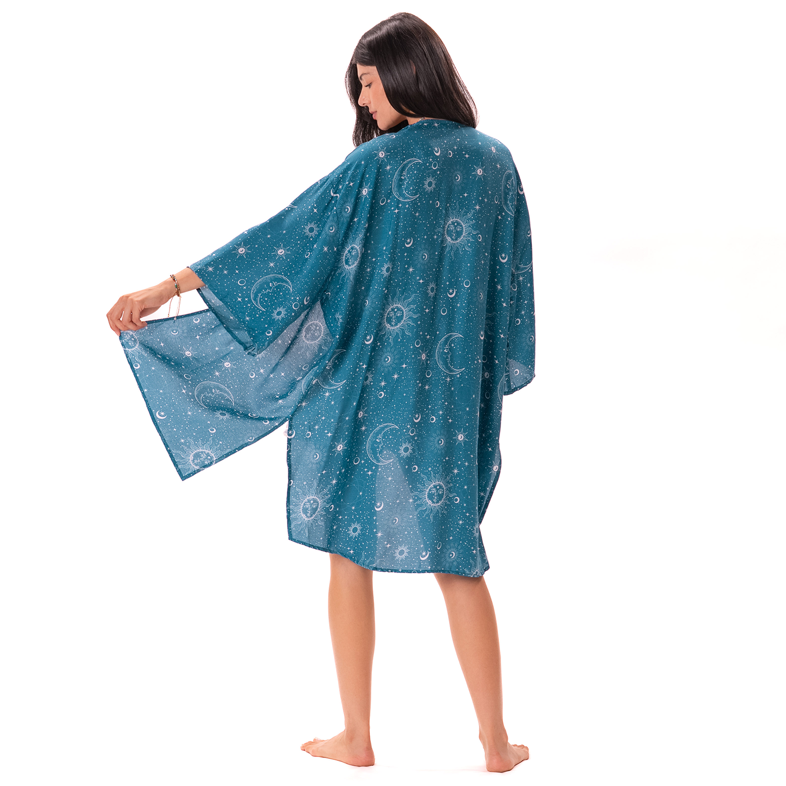 Turquoise Cosmic Sky Aloha Cover Up