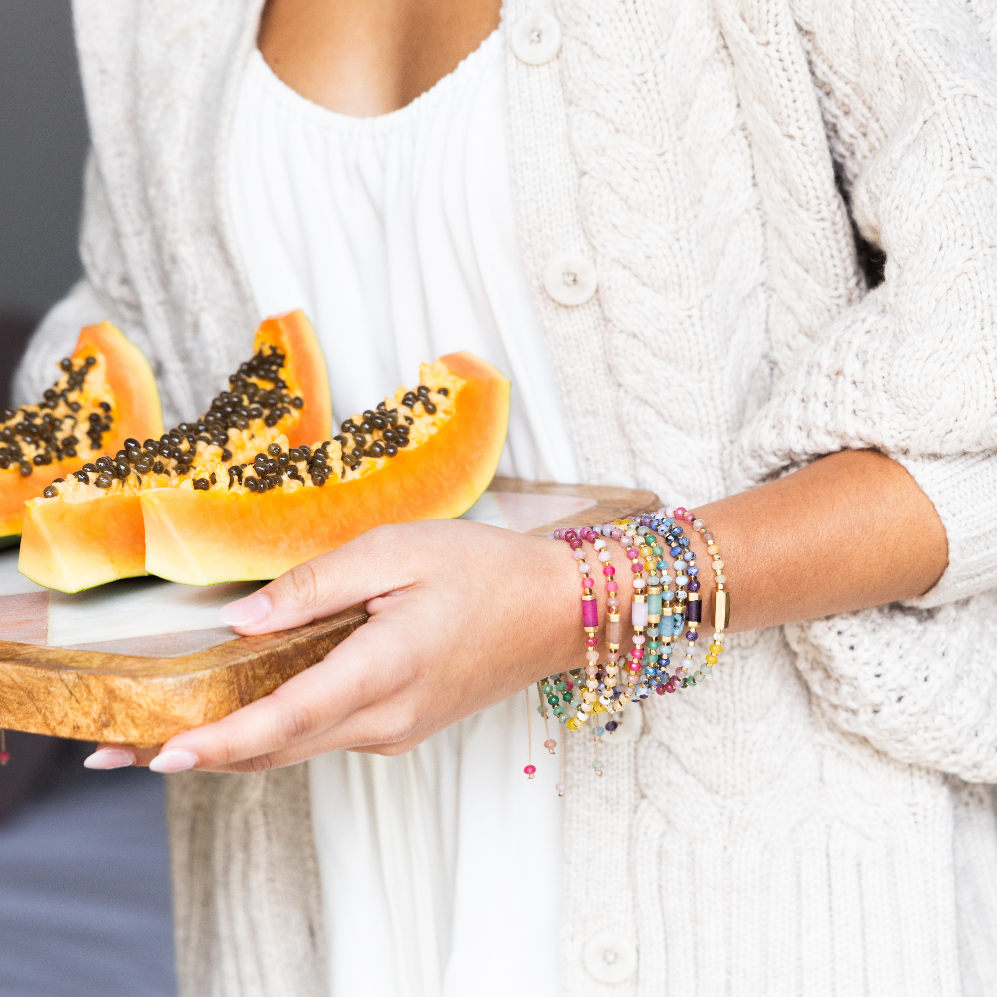 Chakra Glow Bracelet: Vitality/Root/Gold