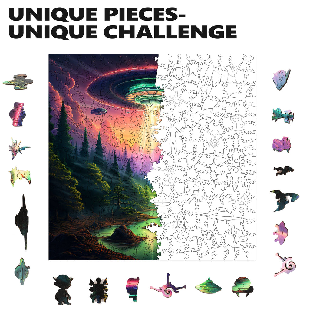 Earthly Encounter Wooden Jigsaw Puzzle 300PC