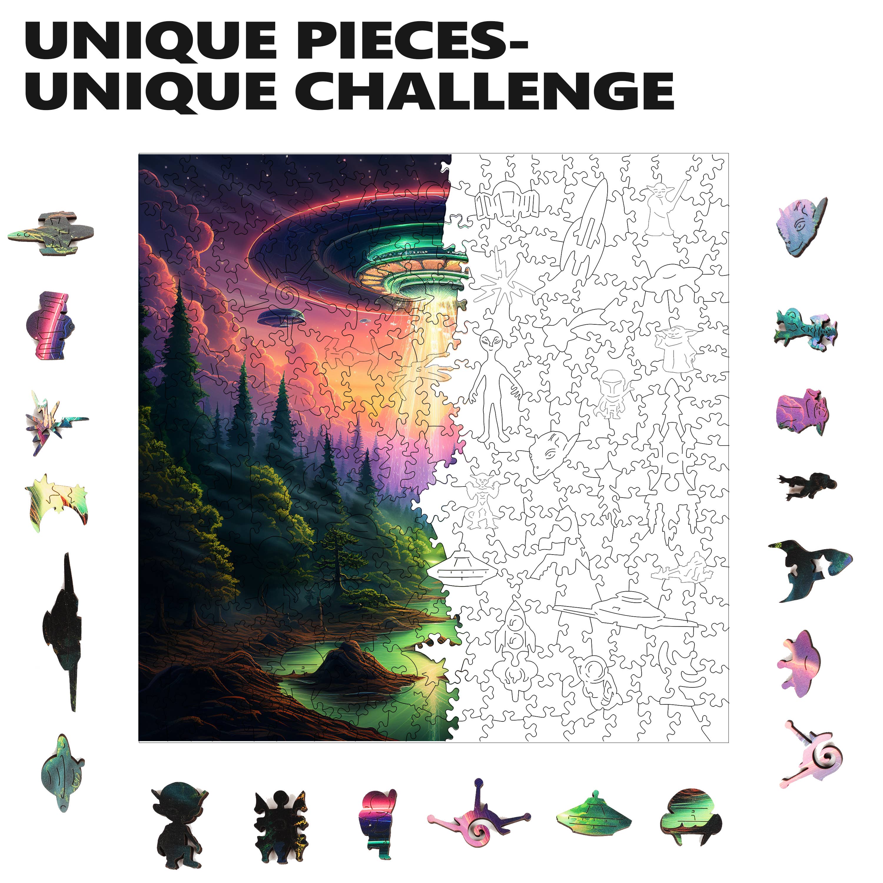 Earthly Encounter Wooden Jigsaw Puzzle 300PC