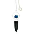 Black Tourmaline Cavansite Pendulum