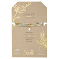 Teardrop Stone Wrap: Amazonite/Howlite/Gold- Courage (Bracelet or Necklace)
