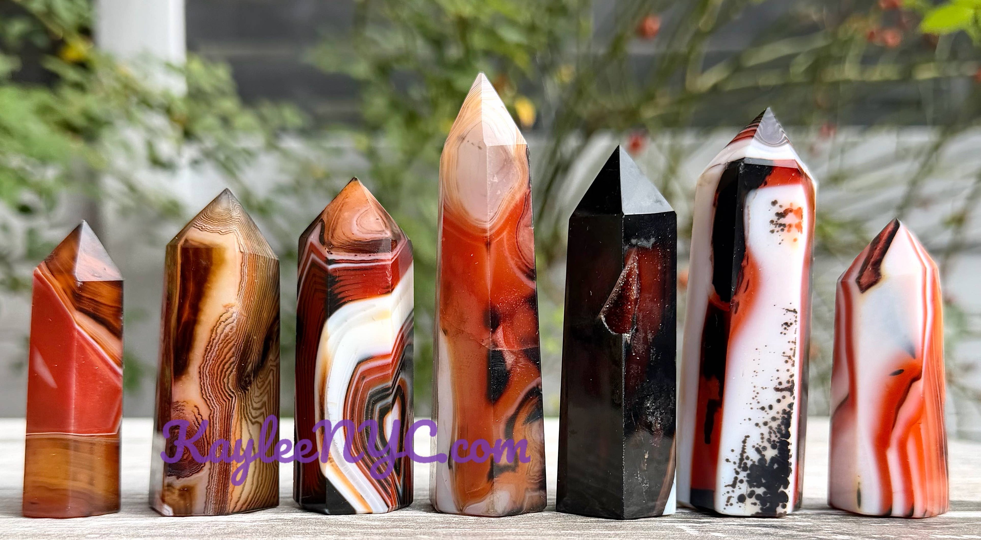 Sardonyx Obelisk Tower Point Crystal Healing