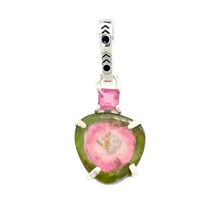 Watermelon Tourmaline Gold Vermeil Harmony Pendant