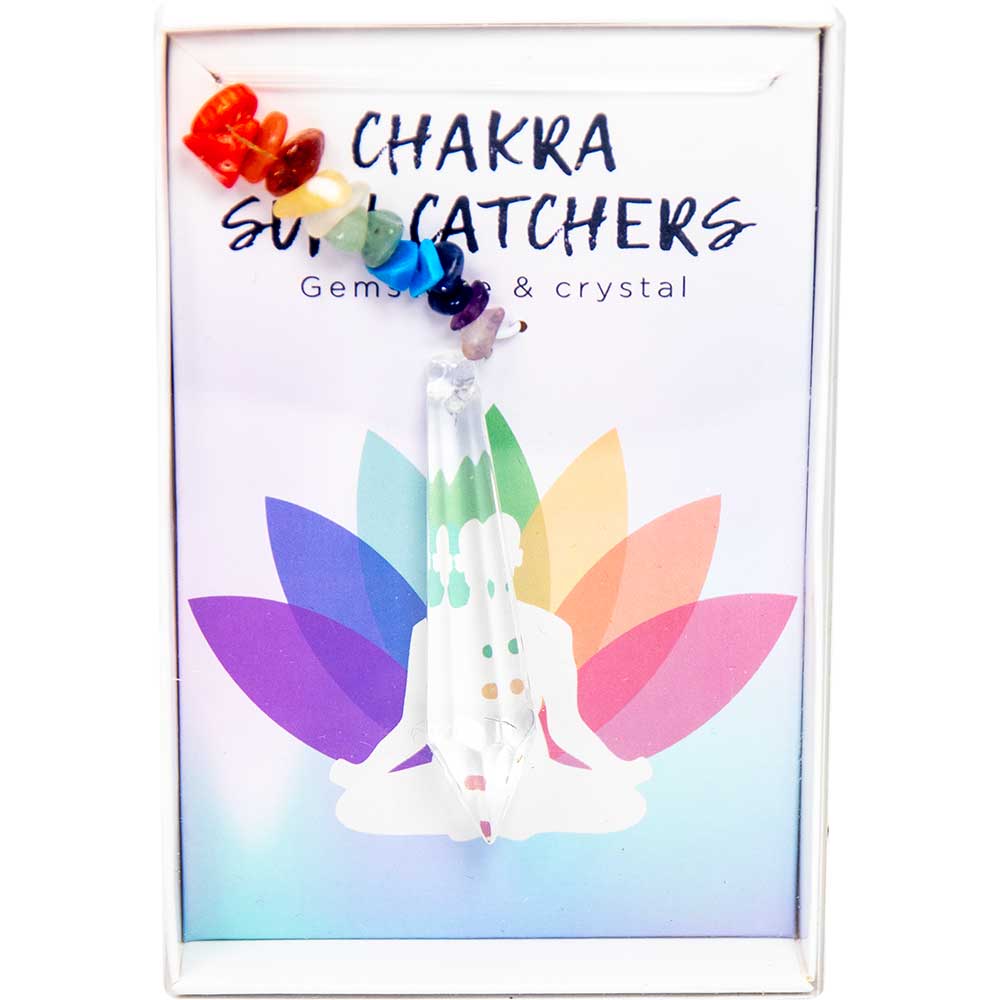 Gemstone Chakra Crystal Suncatcher Prism