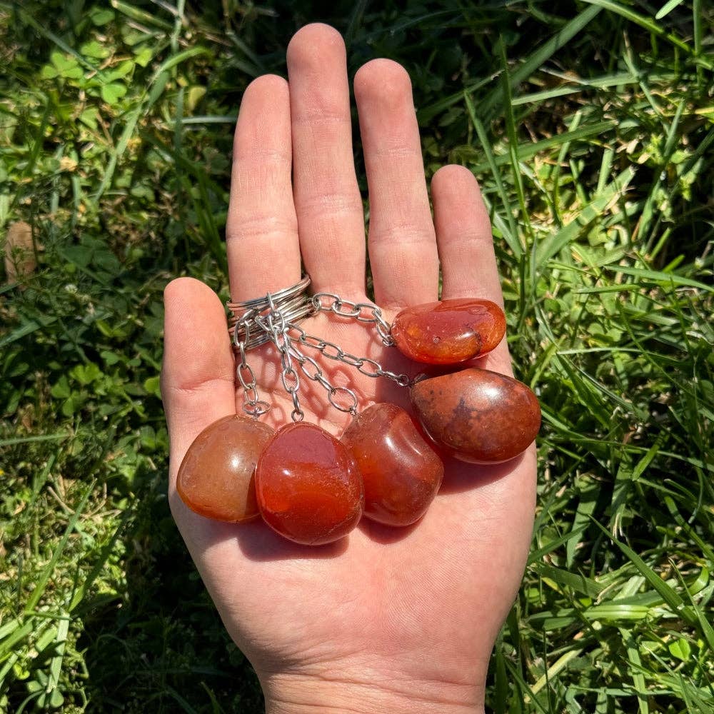 Keychain - Tumbled Carnelian