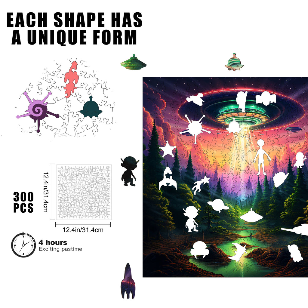 Earthly Encounter Wooden Jigsaw Puzzle 300PC