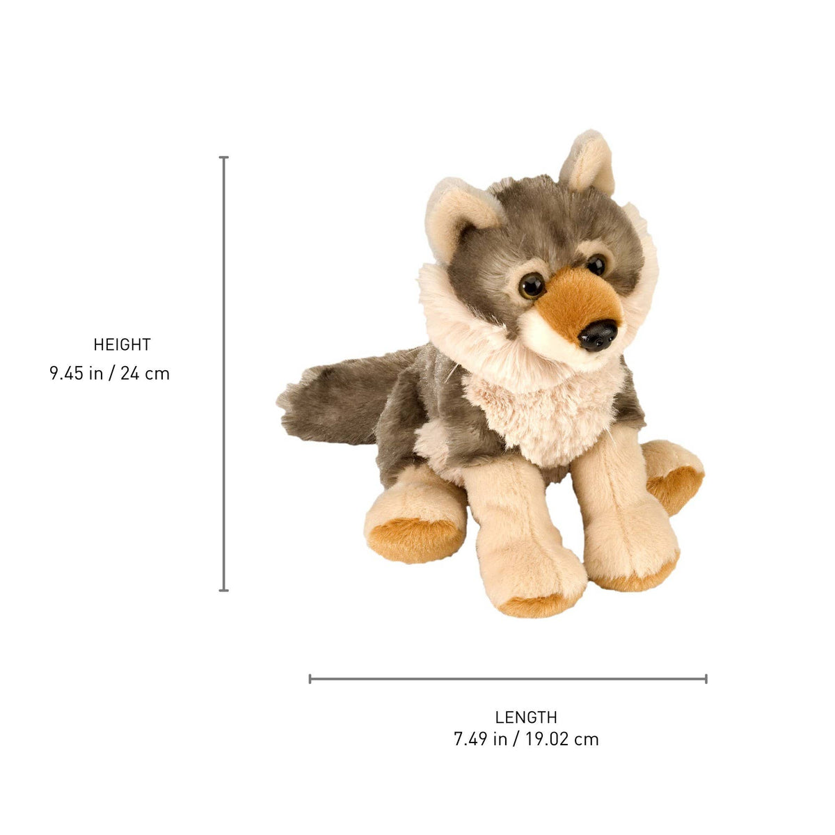 CK-Mini Wolf Stuffed Animal 8"