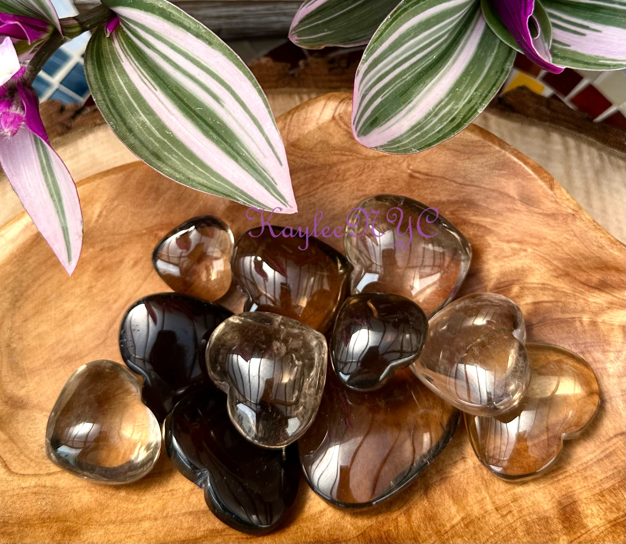 Smoky Heart Crystal Heart Healing Energy