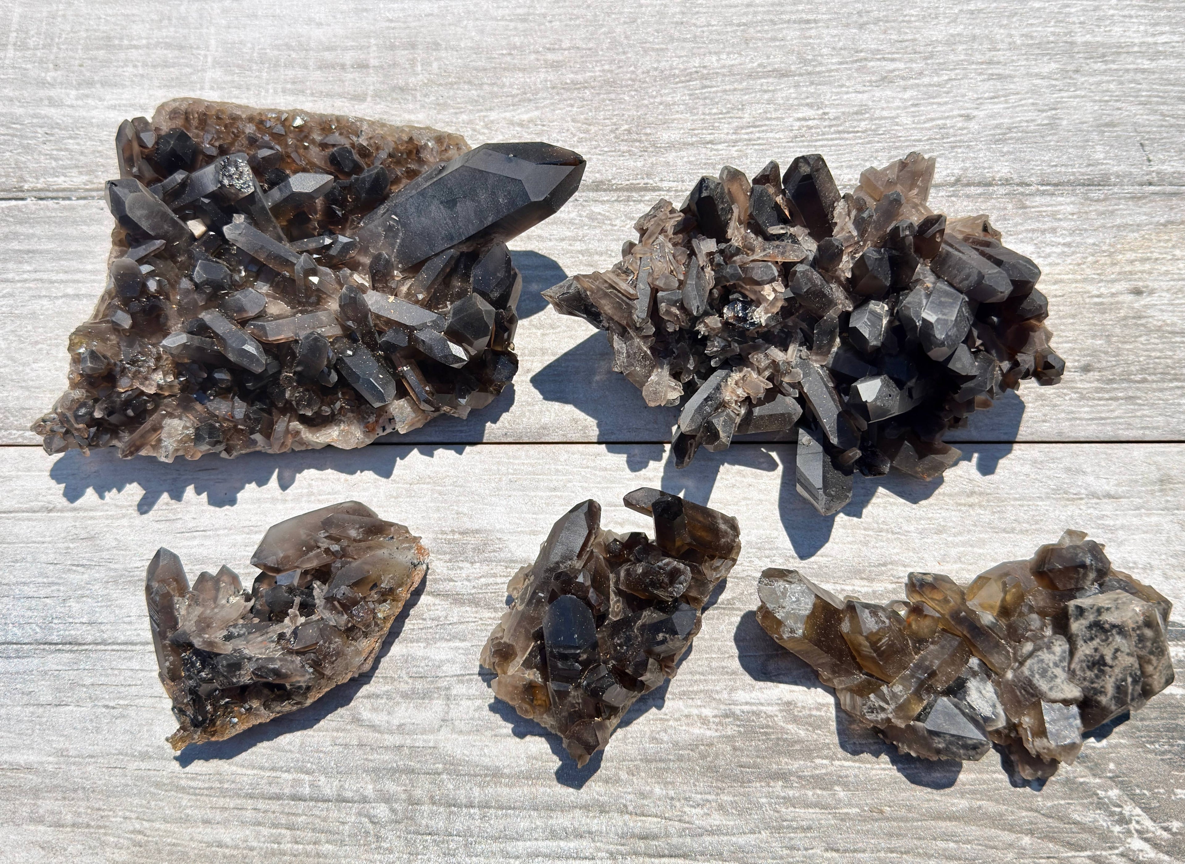 Natural Smoky Quartz Cluster