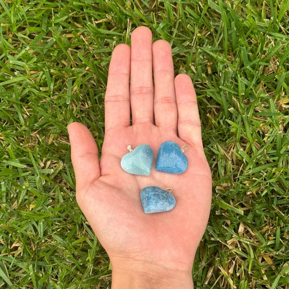 Heart Pendant - Angel Blue Quartz