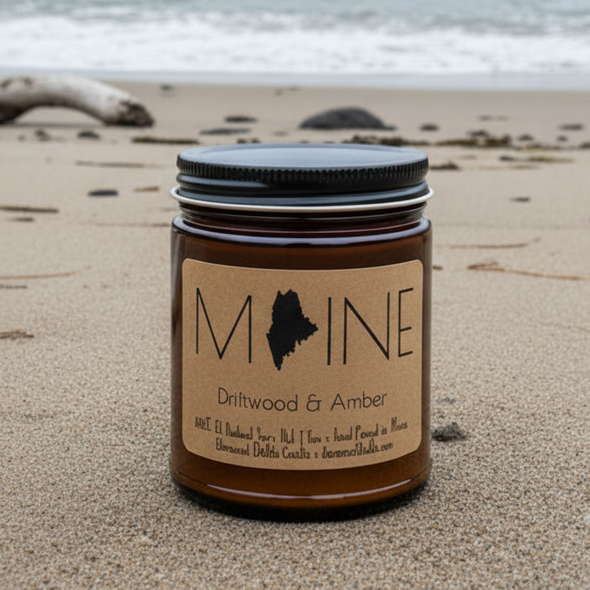 Maine Driftwood & Amber- Downeast Soy Candle