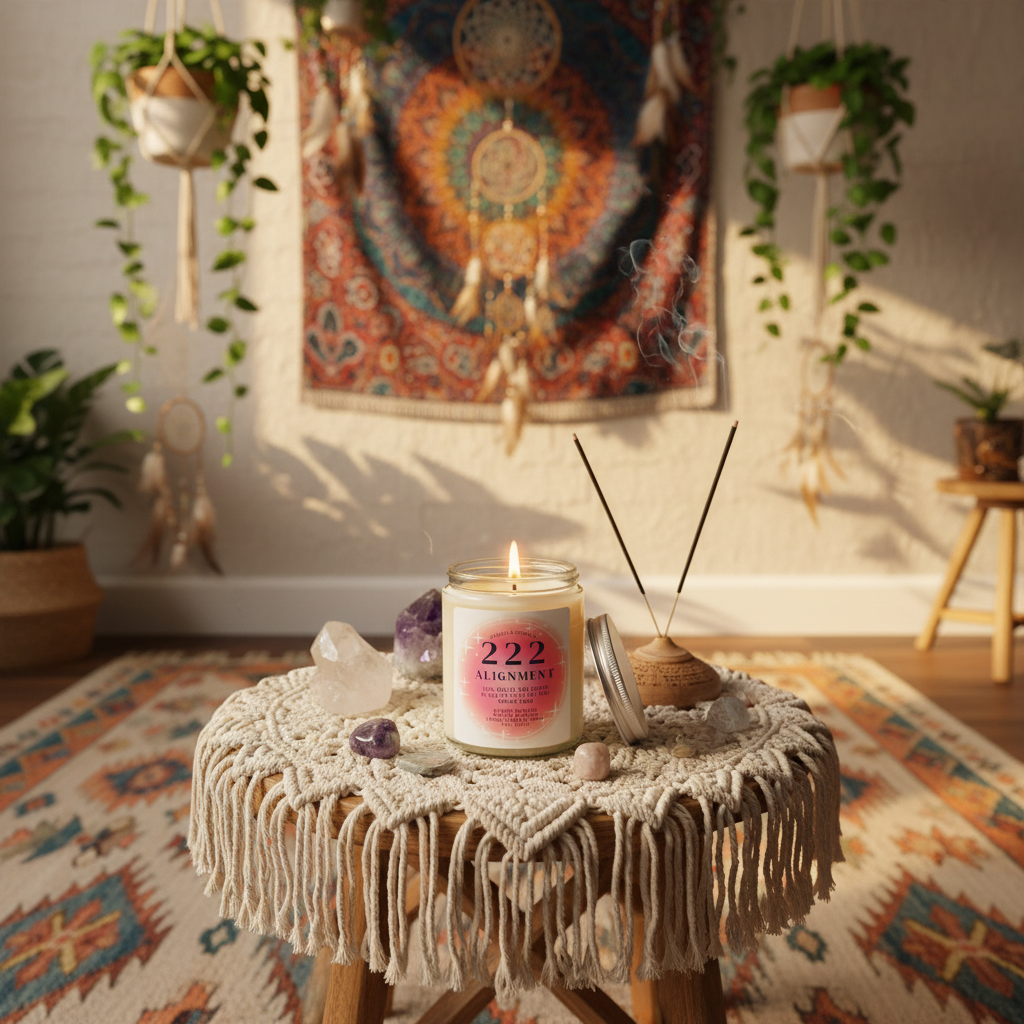 222 Alignment Angel Number Candle