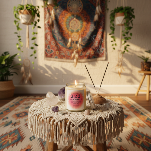 222 Alignment Angel Number Candle