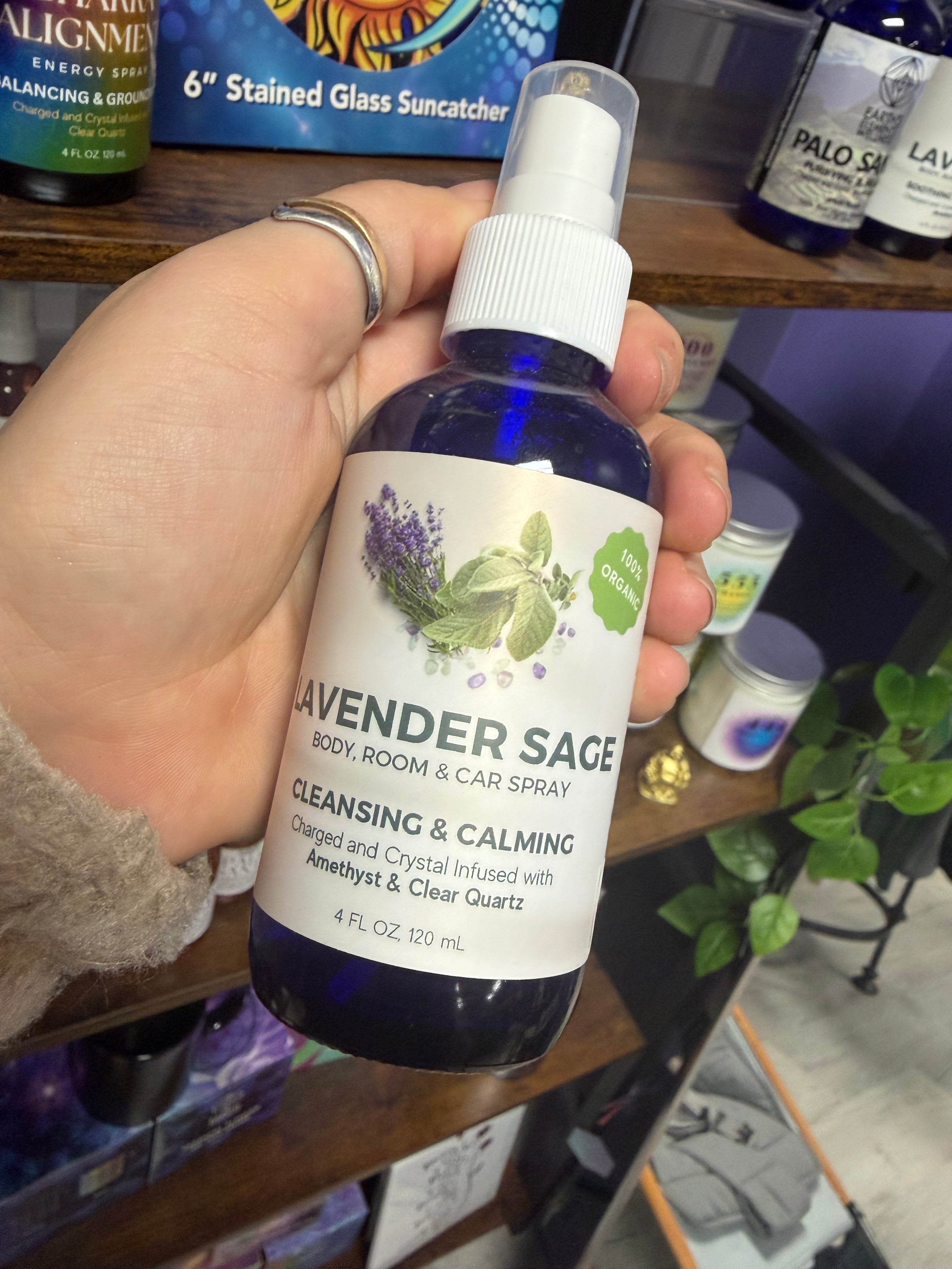Cleansing Smudge Sprays: Sage, Lavendar, Palo Santo