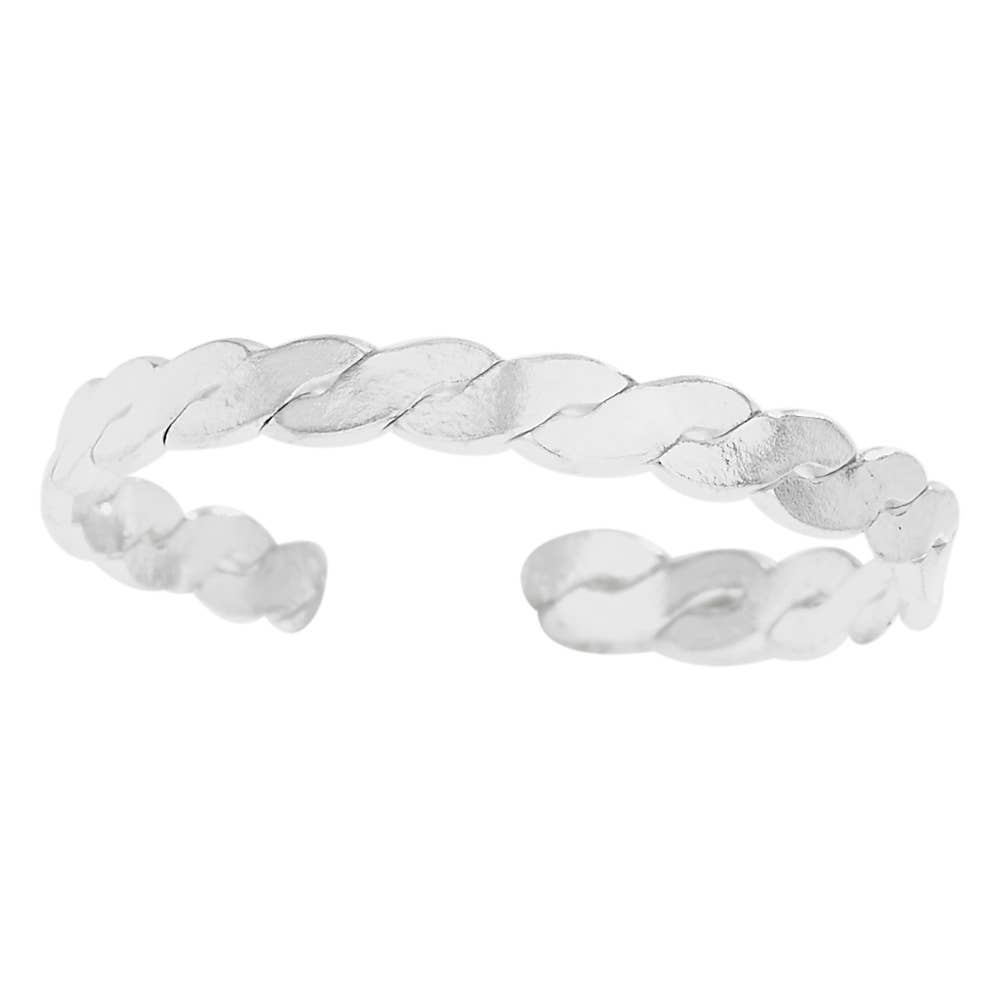 Shiny Braid Sterling Silver Toe Ring
