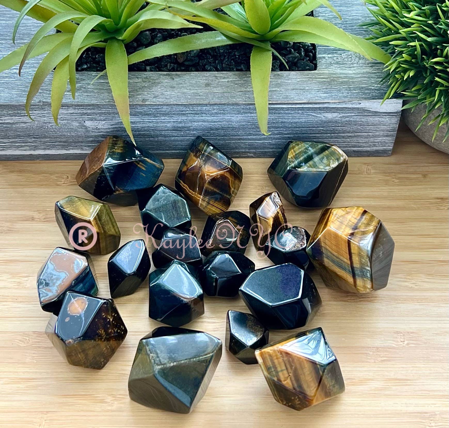Natural Tiger Eye Crystal, Polished Freeform for Healing