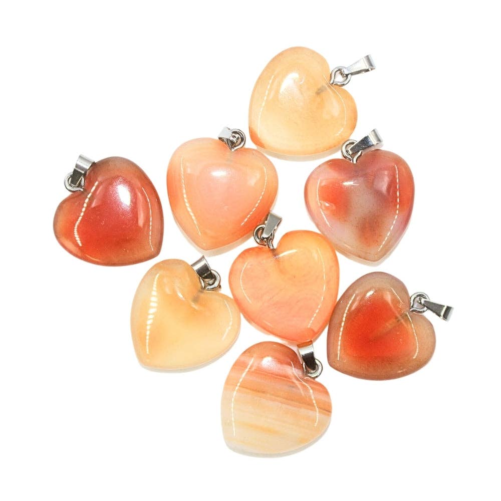 Heart Pendant - Carnelian