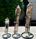 Natural Smoky Quartz Scepter on Stand