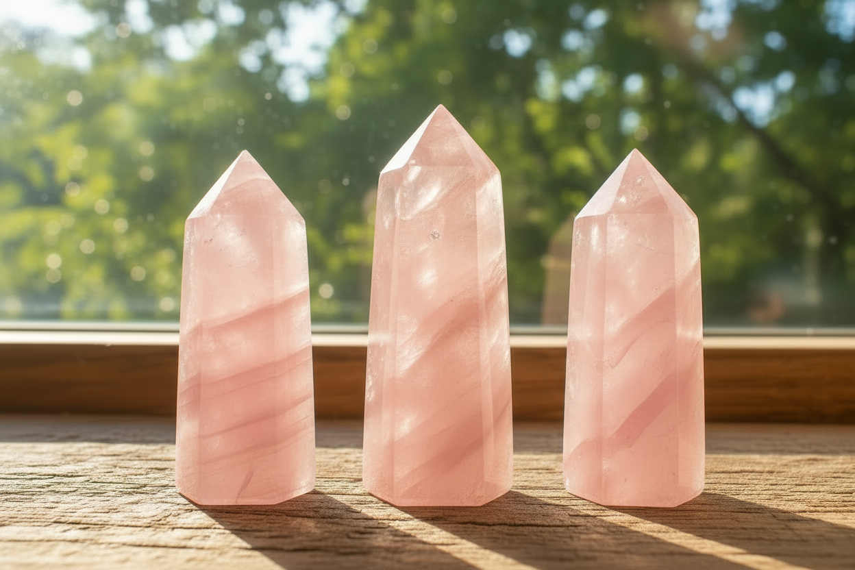 Pink Rose Quartz Tower