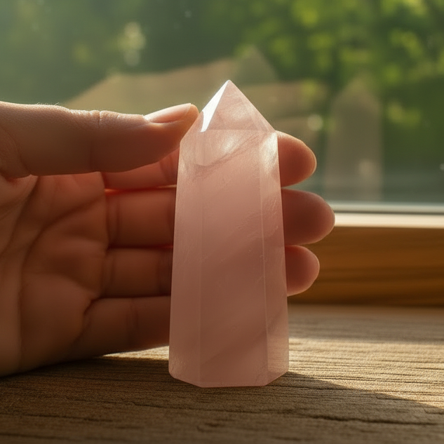 Pink Rose Quartz Tower