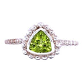 Triangular Peridot “Lovely Lady” Sterling Silver Ring