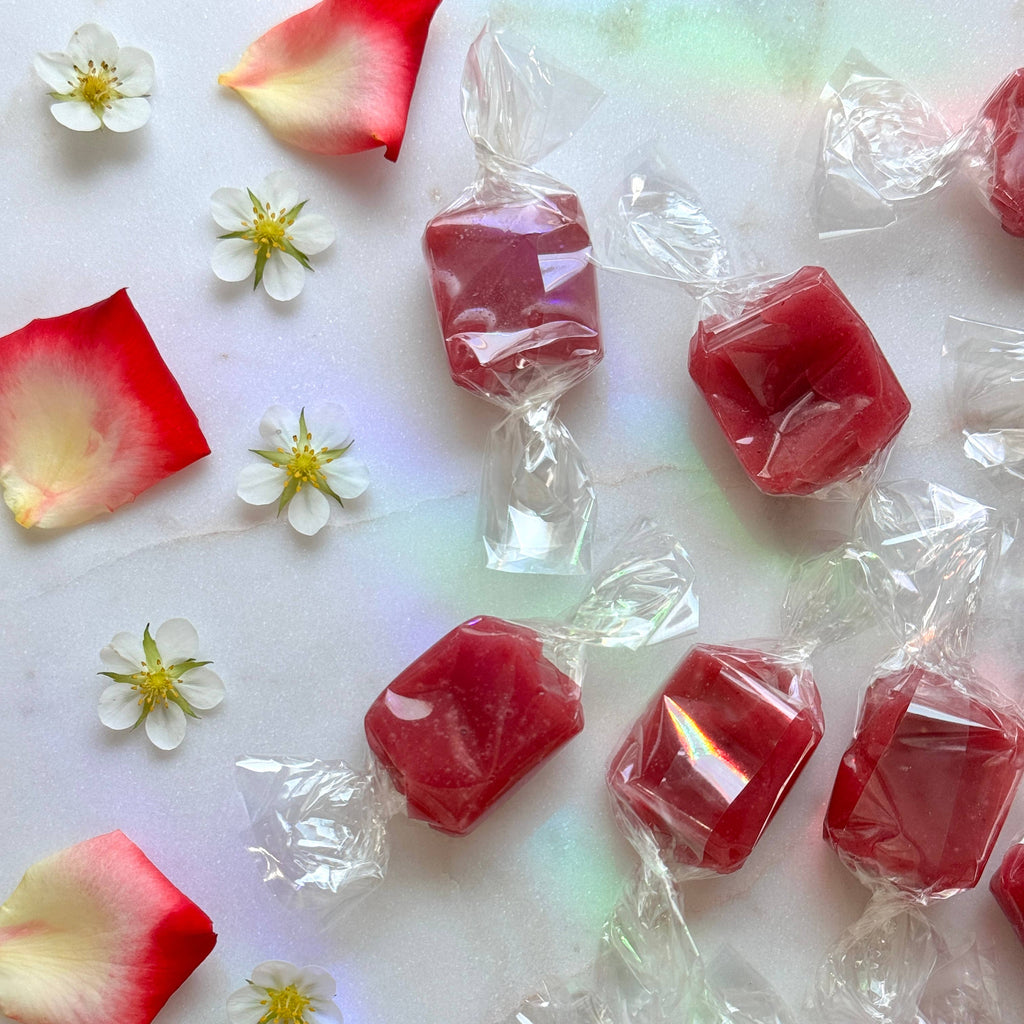 Strawberry Hibiscus Rose Fruit Chews - Loose Candies