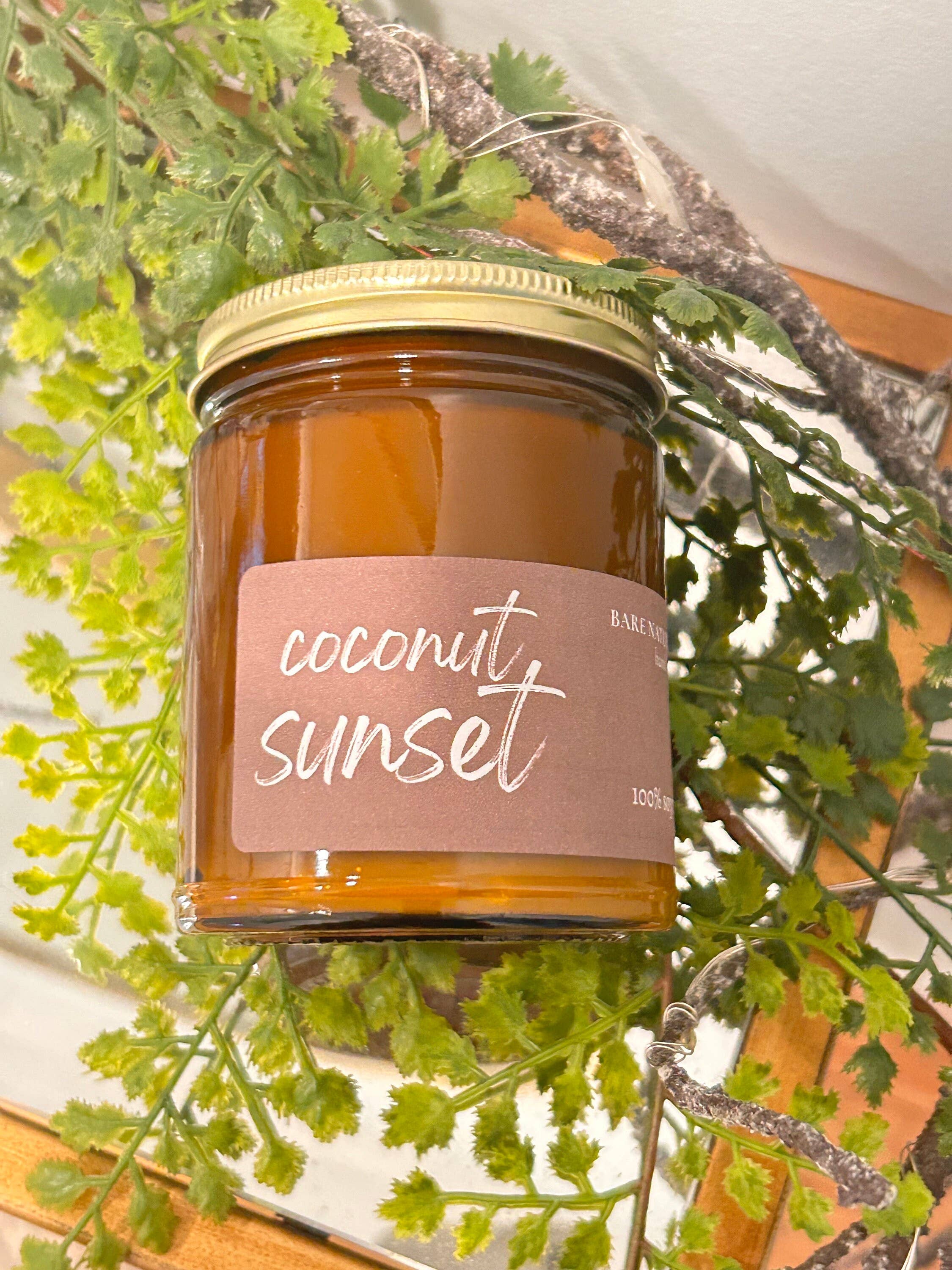 Coconut Sunset Candle  | Luxury Soy Candles | Maine Made