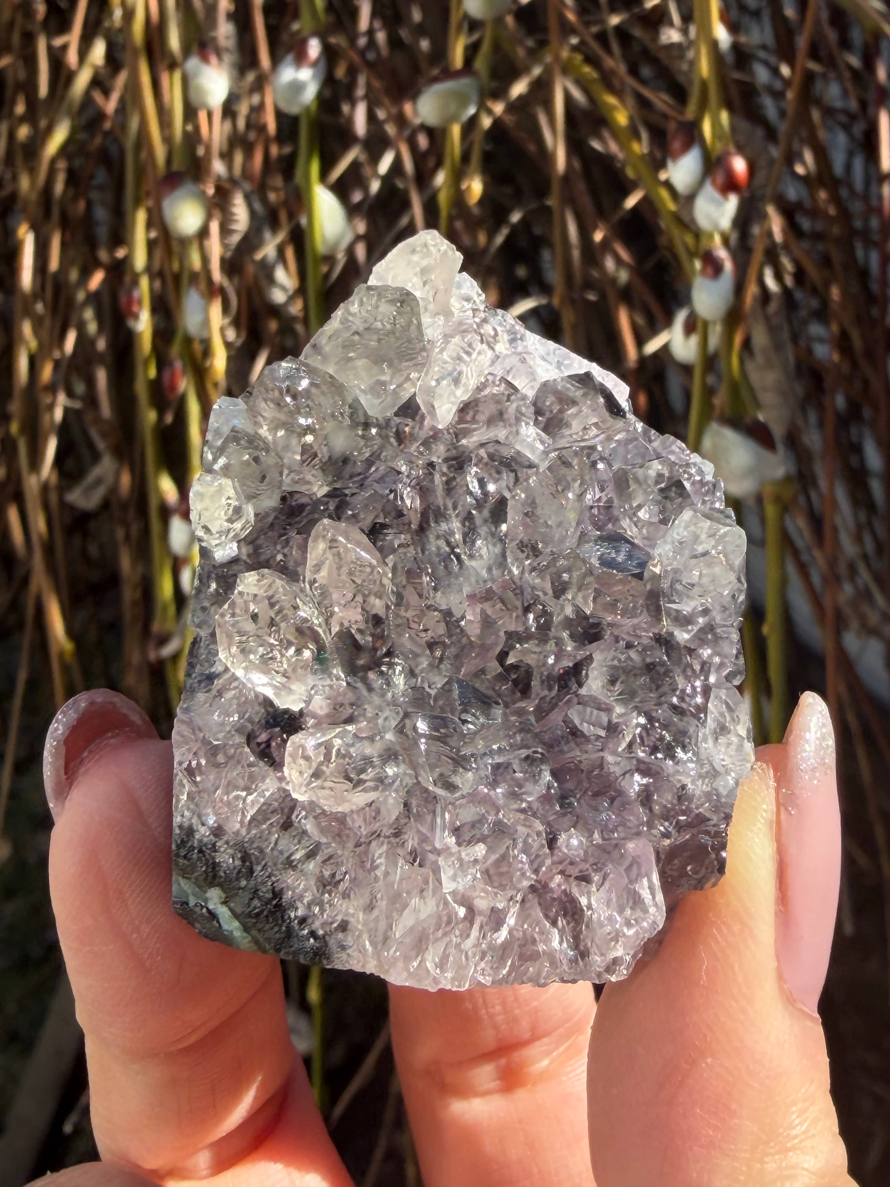Druzy Amethyst Cluster Obelisk Tower