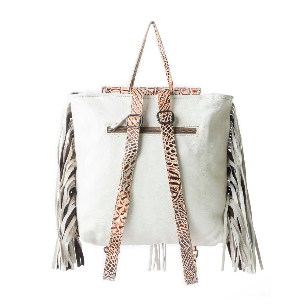 Smokey Backpack Leather & Hairon Bag