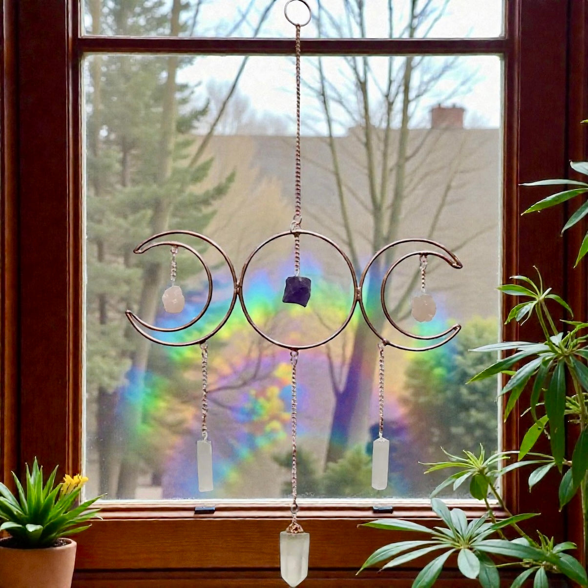 Triple Goddess Moon Wall Hanging