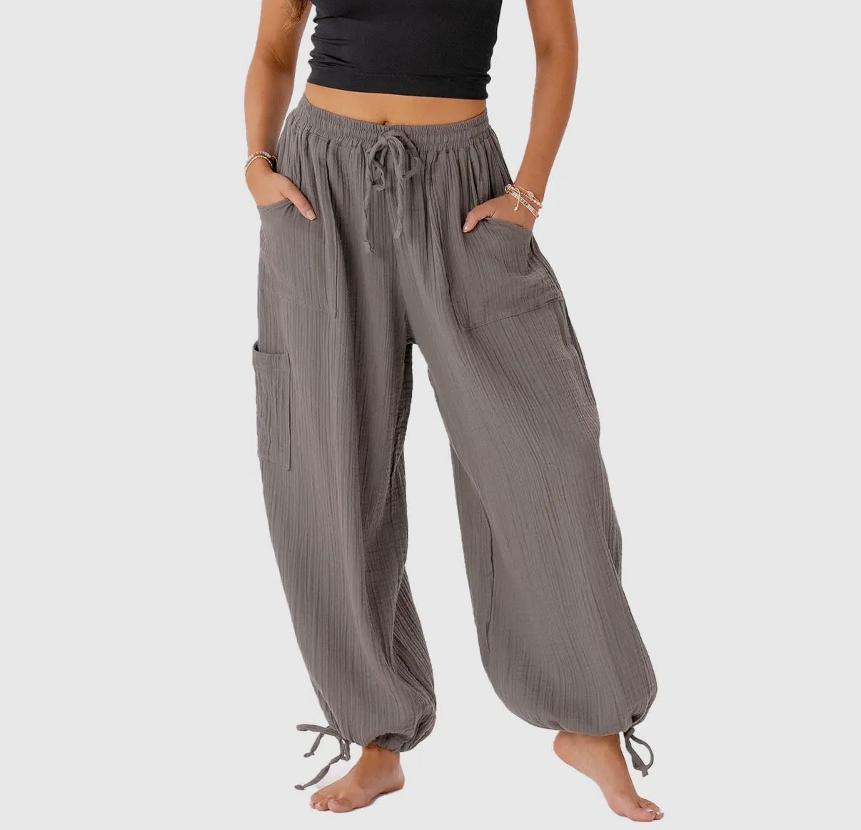 Lotus & Luna: Granite Grey Adventure Cargo Pants