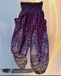 Purple Magic Feather Harem Pants
