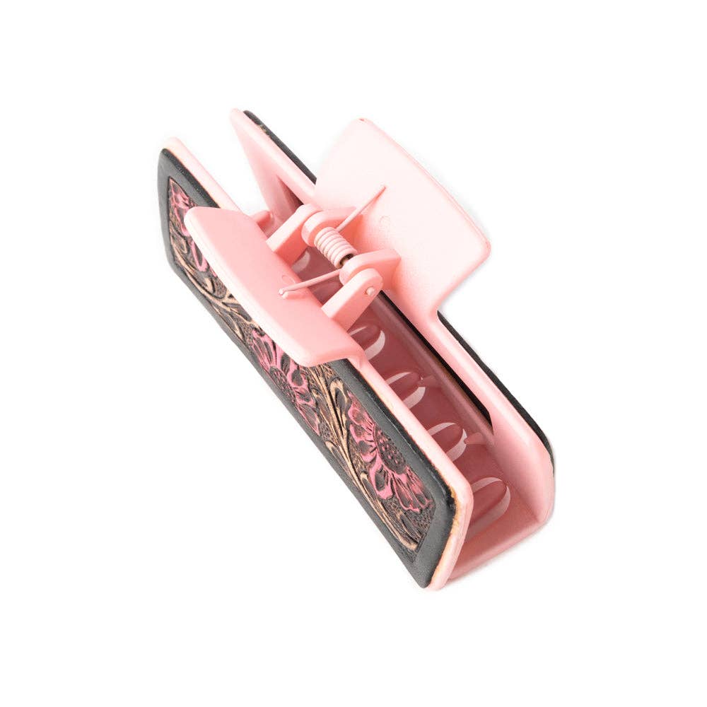 High Vista Hair Comb Clip In Pink & Brown
