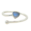 Triangle Moonstone Adjustable Wrap Ring