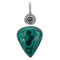 Malachite Radhas Sacred Lake Teardrop Sterling Pendant