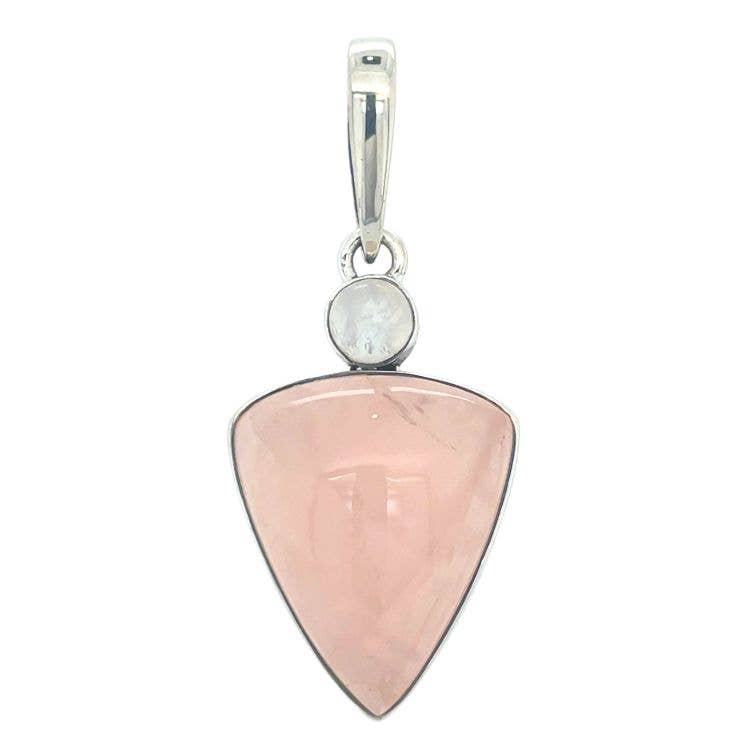 Rose Quartz Moonstone Romantic Pendant